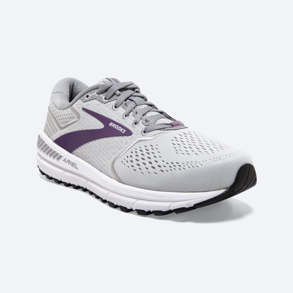 Women's Brooks Ariel '20 Running Shoes Grey/Purple | USA97120