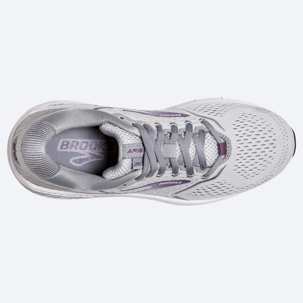 Women's Brooks Ariel '20 Running Shoes Grey/Purple | USA97120