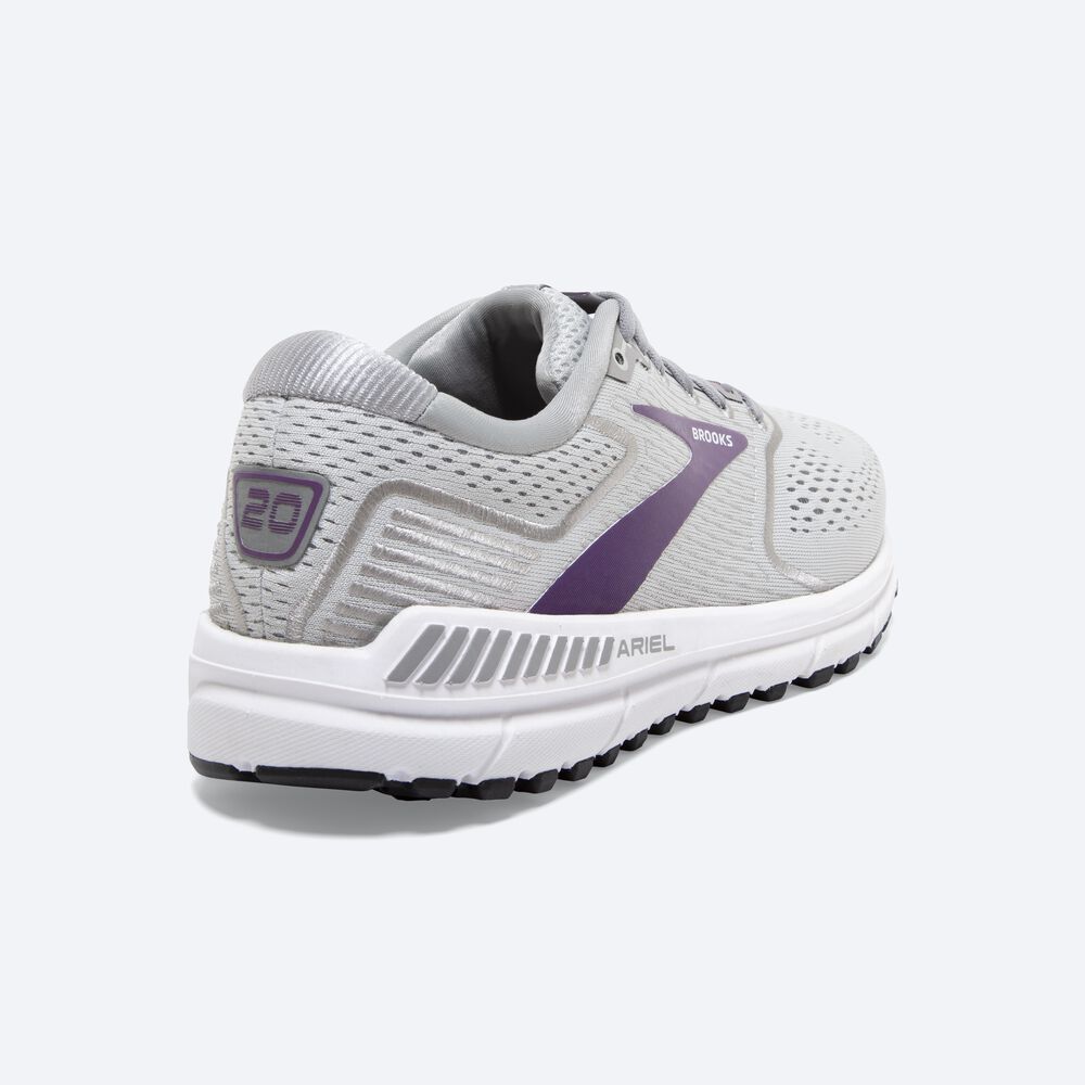 Women's Brooks Ariel '20 Running Shoes Grey/Purple | USA97120