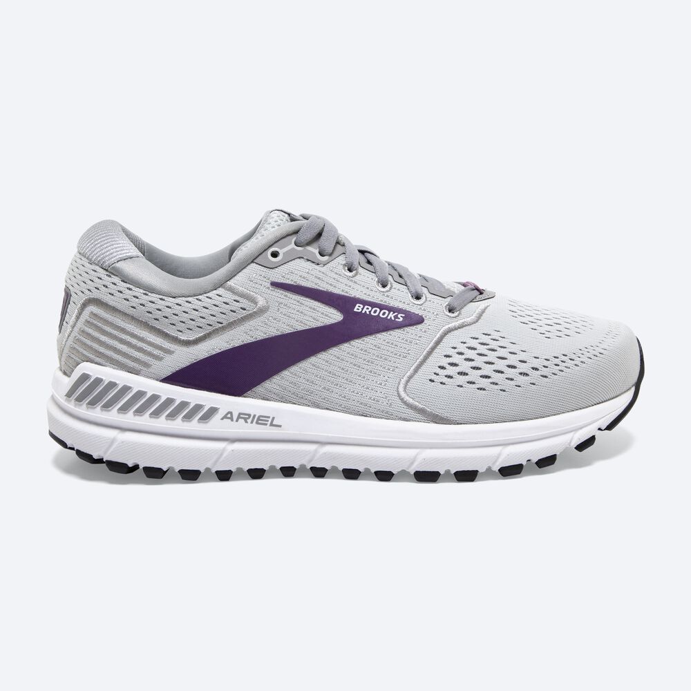 Women\'s Brooks Ariel \'20 Running Shoes Grey/Purple | USA97120