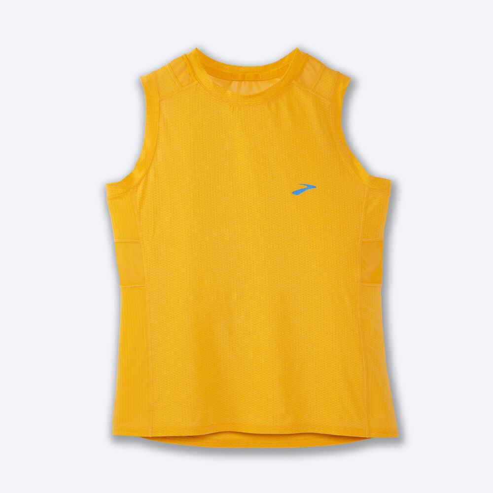 Women\'s Brooks Atmosphere Sleeveless T-Shirts Yellow | USA51978