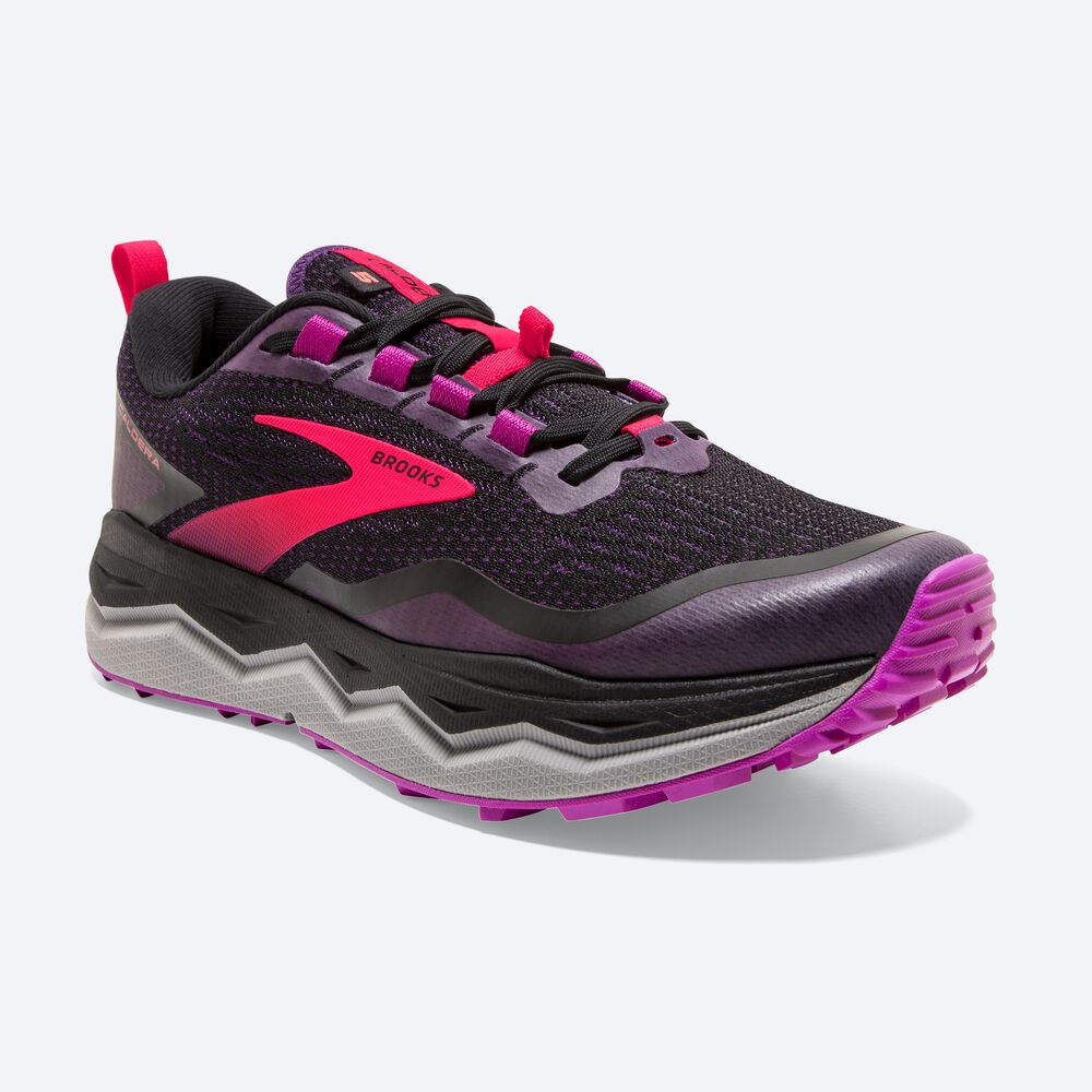 Women's Brooks Caldera 5 Trail Running Shoes Black/Purple | USA18047