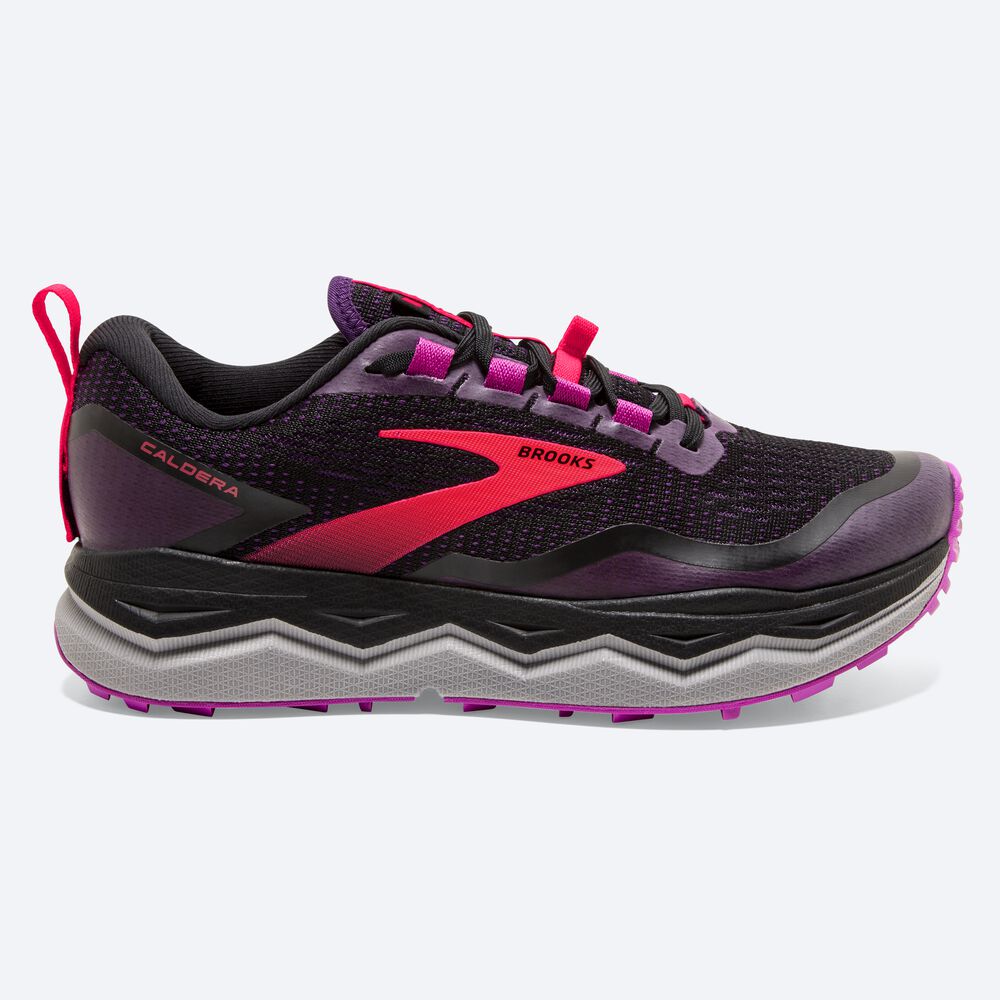 Women\'s Brooks Caldera 5 Trail Running Shoes Black/Purple | USA18047