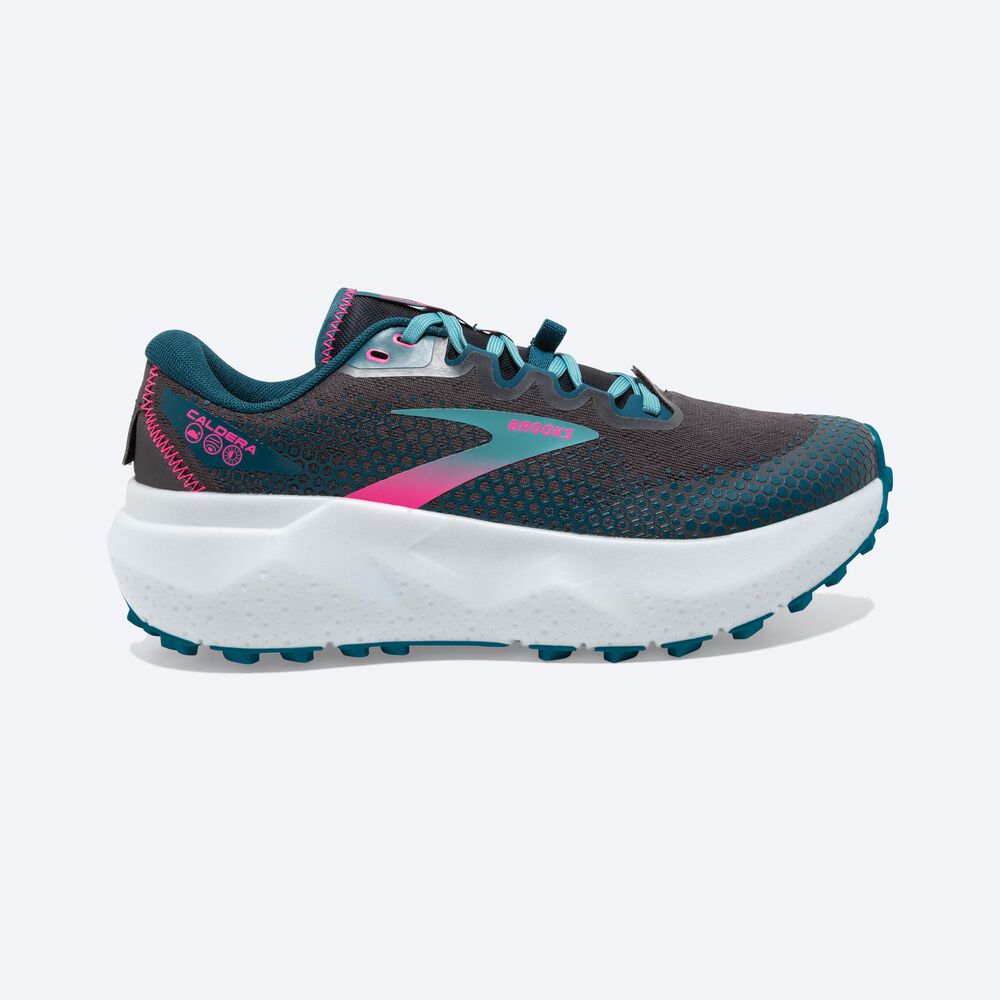 Women\'s Brooks Caldera 6 Trail Running Shoes Blue Coral/Pink | USA79618