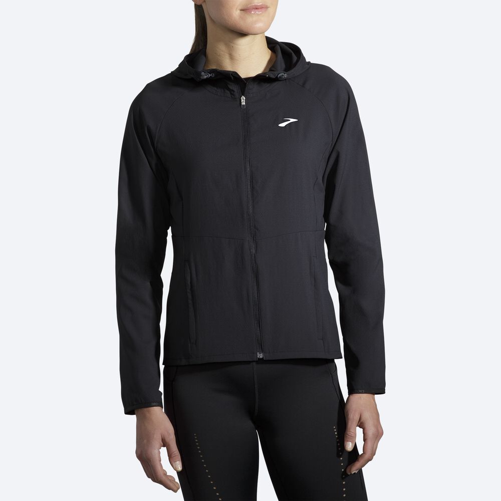 Women's Brooks Canopy Jackets Black | USA15698