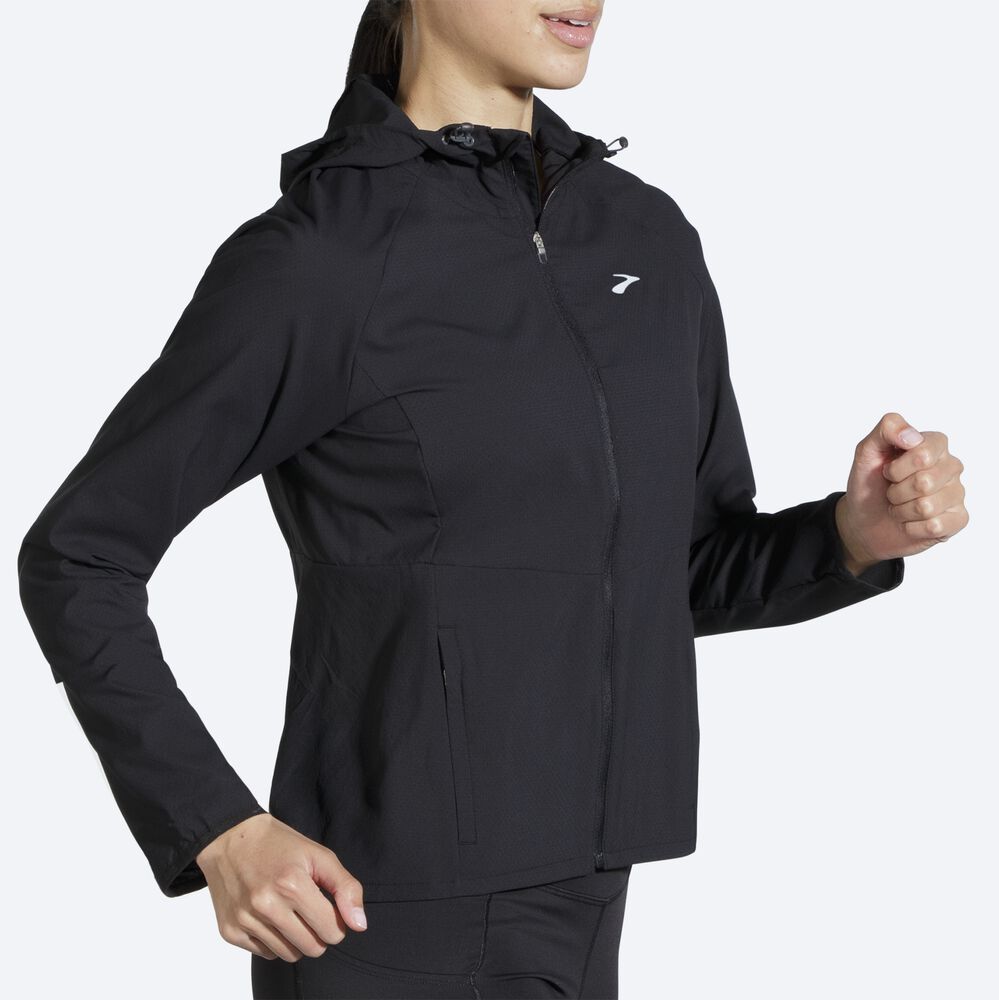 Women's Brooks Canopy Jackets Black | USA15698