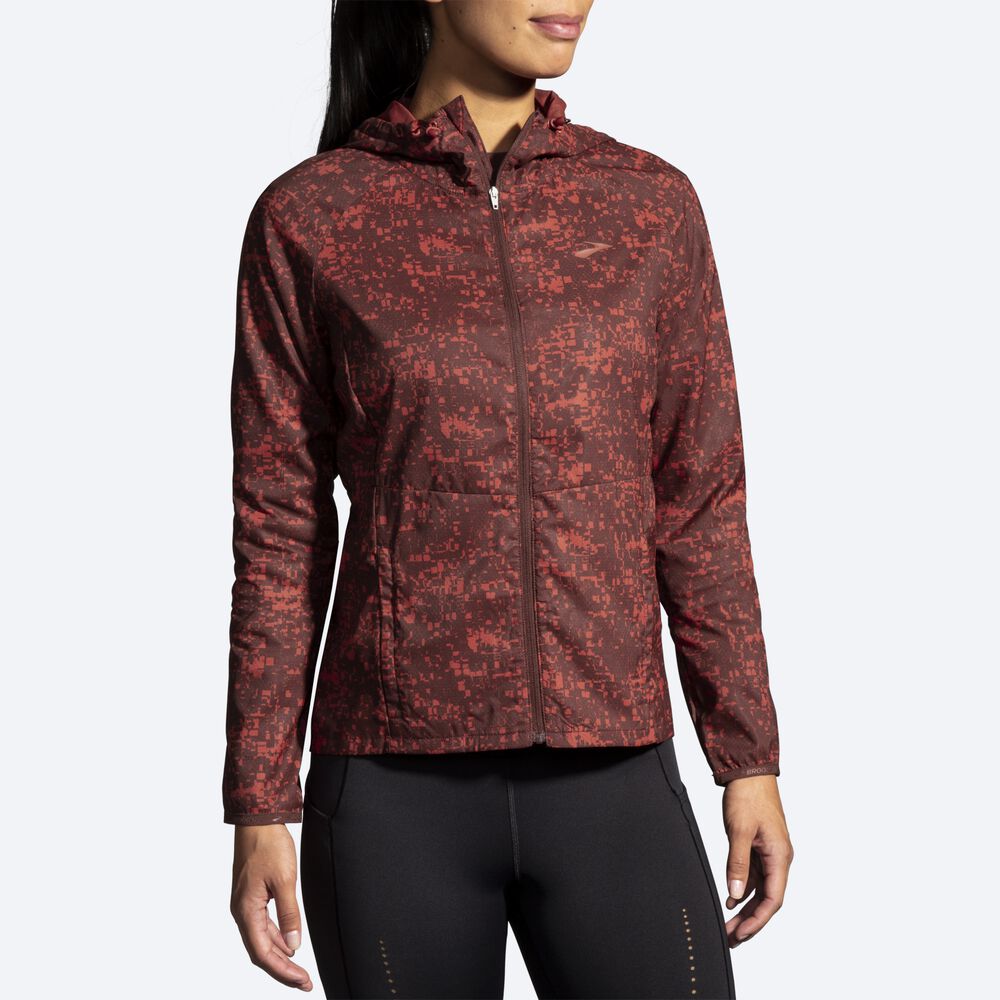 Women's Brooks Canopy Jackets Chocolate | USA58349