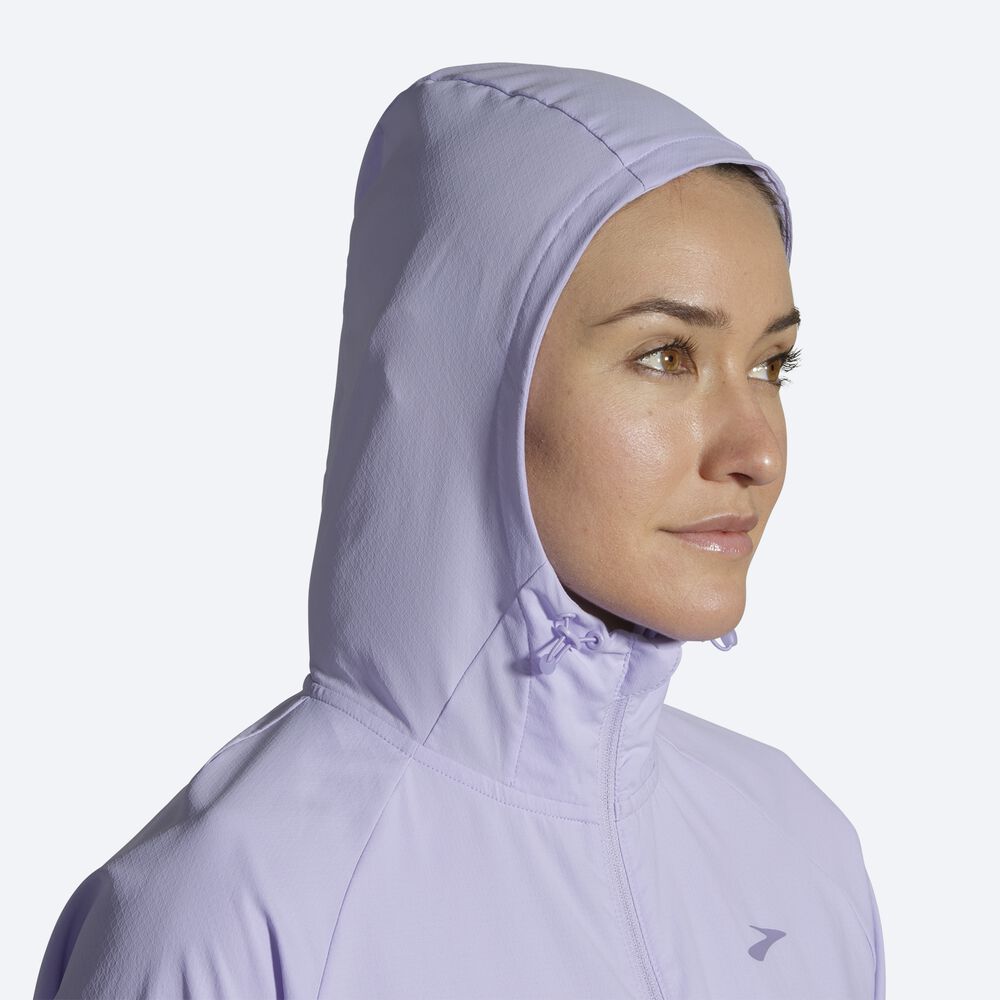 Women's Brooks Canopy Jackets Purple Grey | USA53287