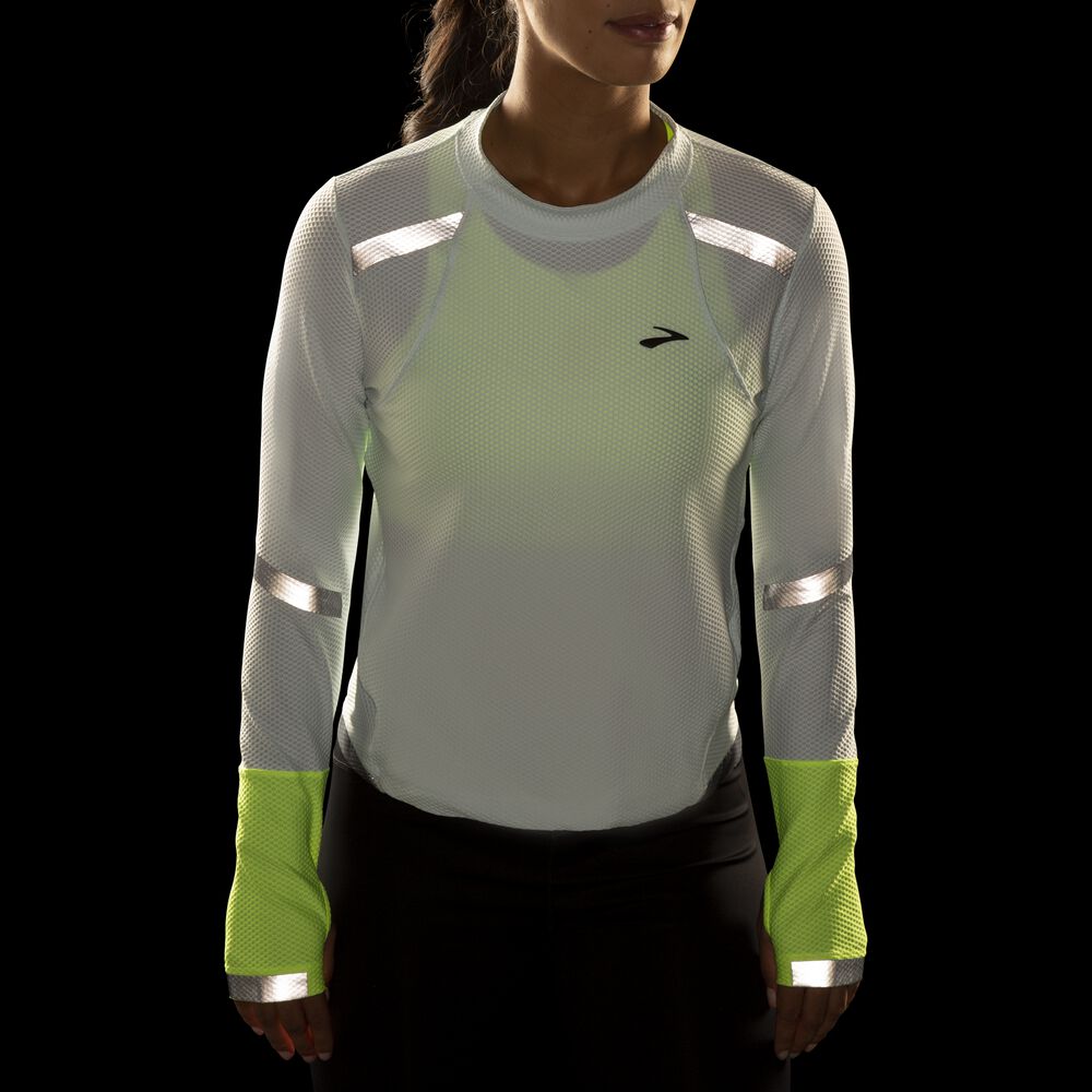 Women's Brooks Carbonite Long Sleeve T-Shirts Grey | USA20597