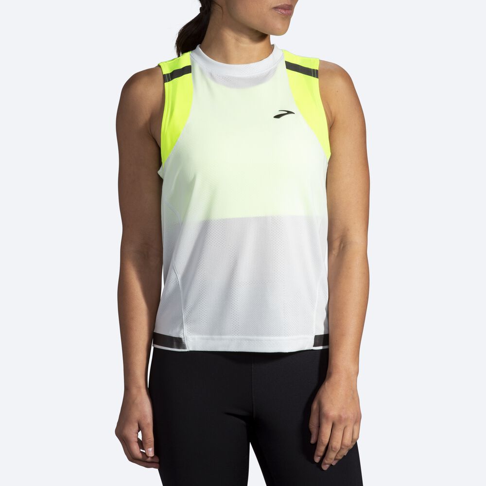 Women's Brooks Carbonite Tanks Grey | USA09684