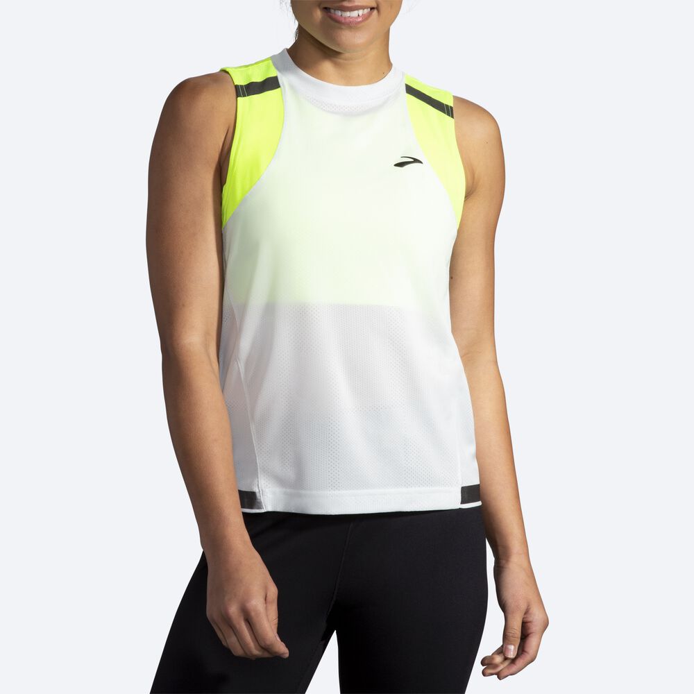 Women's Brooks Carbonite Tanks Grey | USA09684