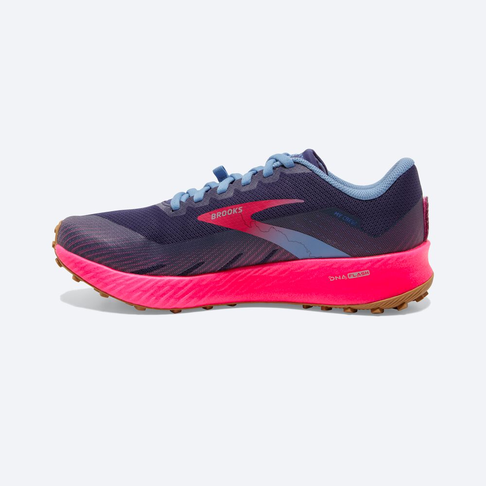 Women's Brooks Catamount Trail Running Shoes Deep/Pink | USA16987