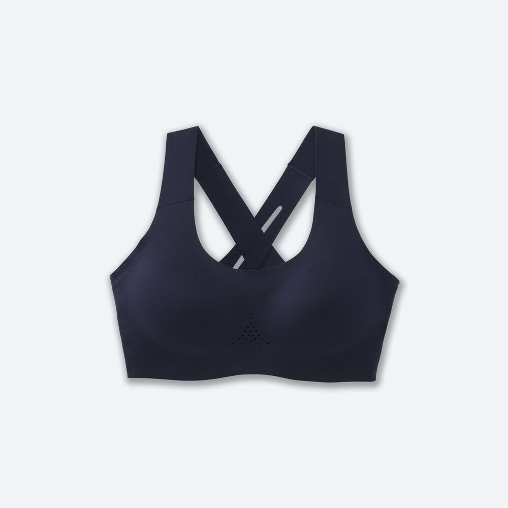 Women\'s Brooks Dare Crossback Run Bra 2.0 Sports Bras Navy | USA76501