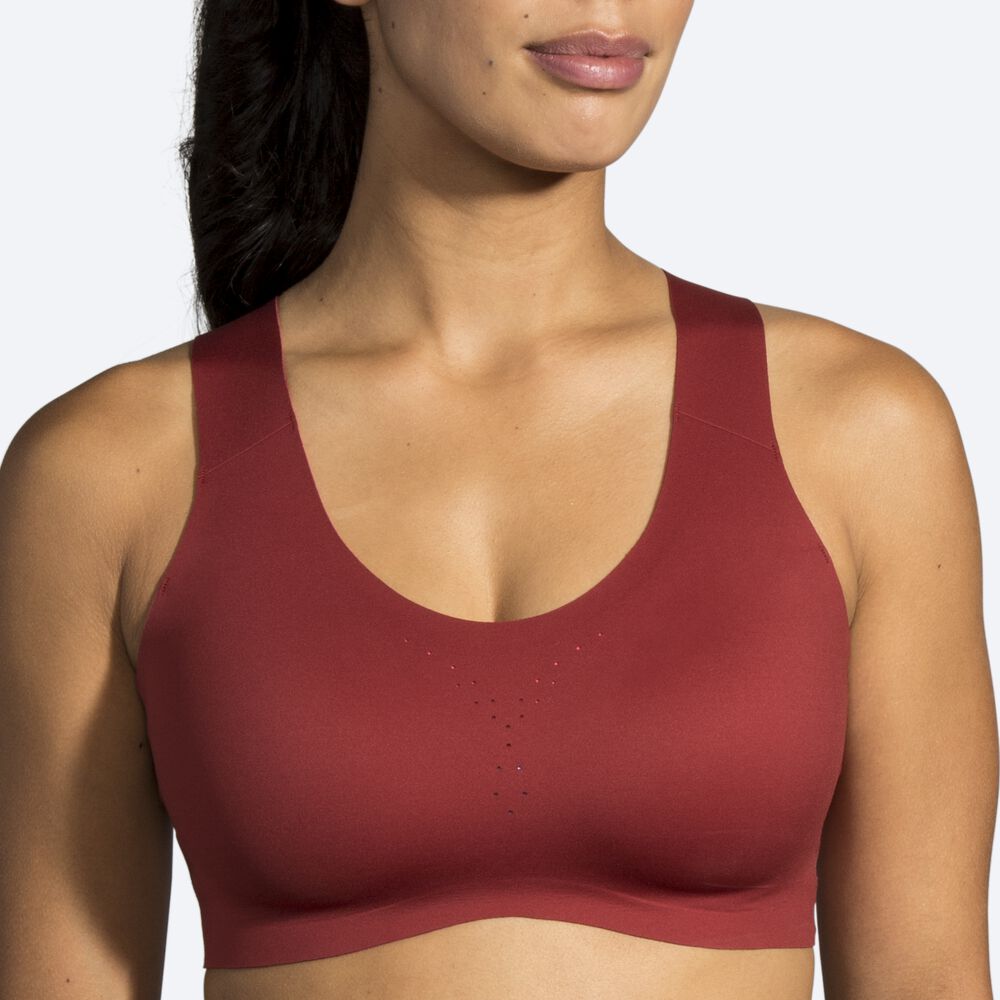 Women's Brooks Dare Crossback Run Bra Sports Bras Red | USA45861