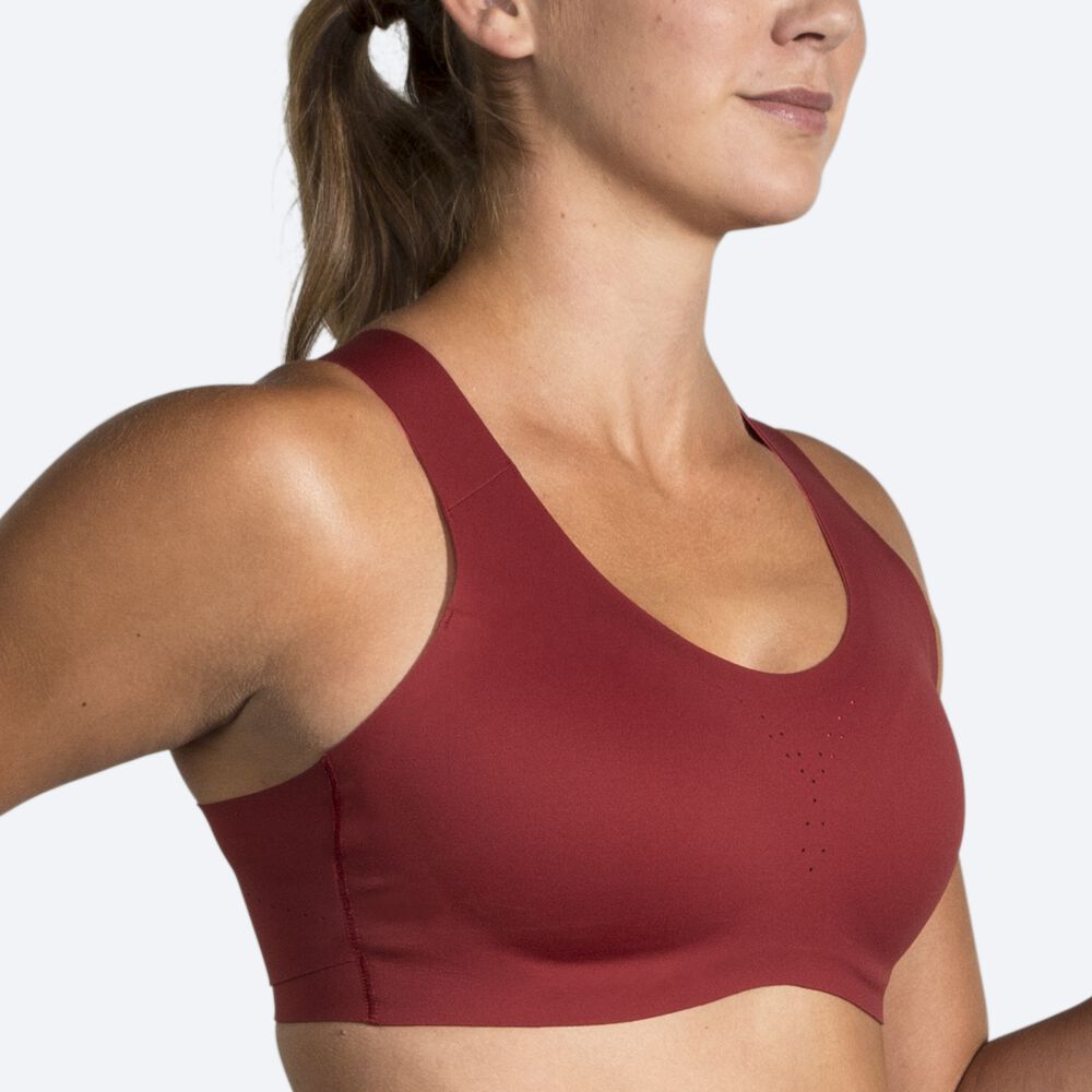 Women's Brooks Dare Crossback Run Bra Sports Bras Red | USA45861