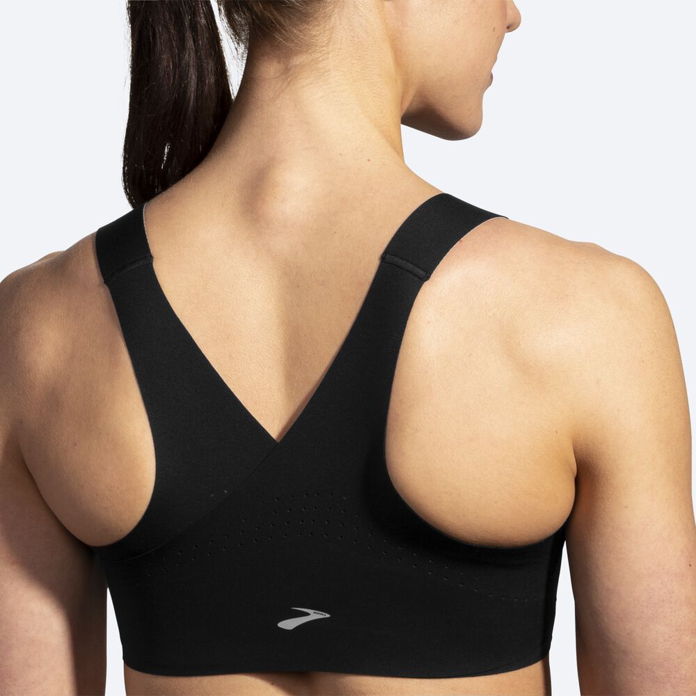 Women's Brooks Dare Crossback Run Bra Sports Bras Black | USA96213