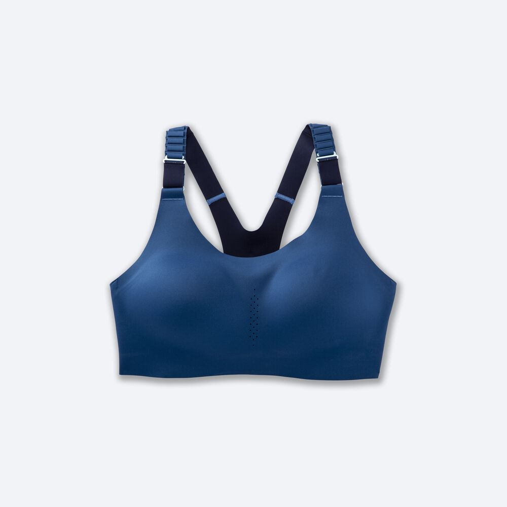 Women\'s Brooks Dare Racerback Run Bra 2.0 Sports Bras Blue/Navy | USA75960