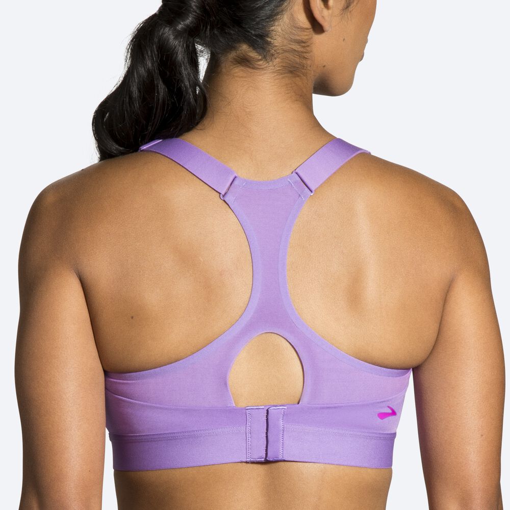 Women's Brooks Dare Racerback Run Bra Sports Bras Purple | USA09218