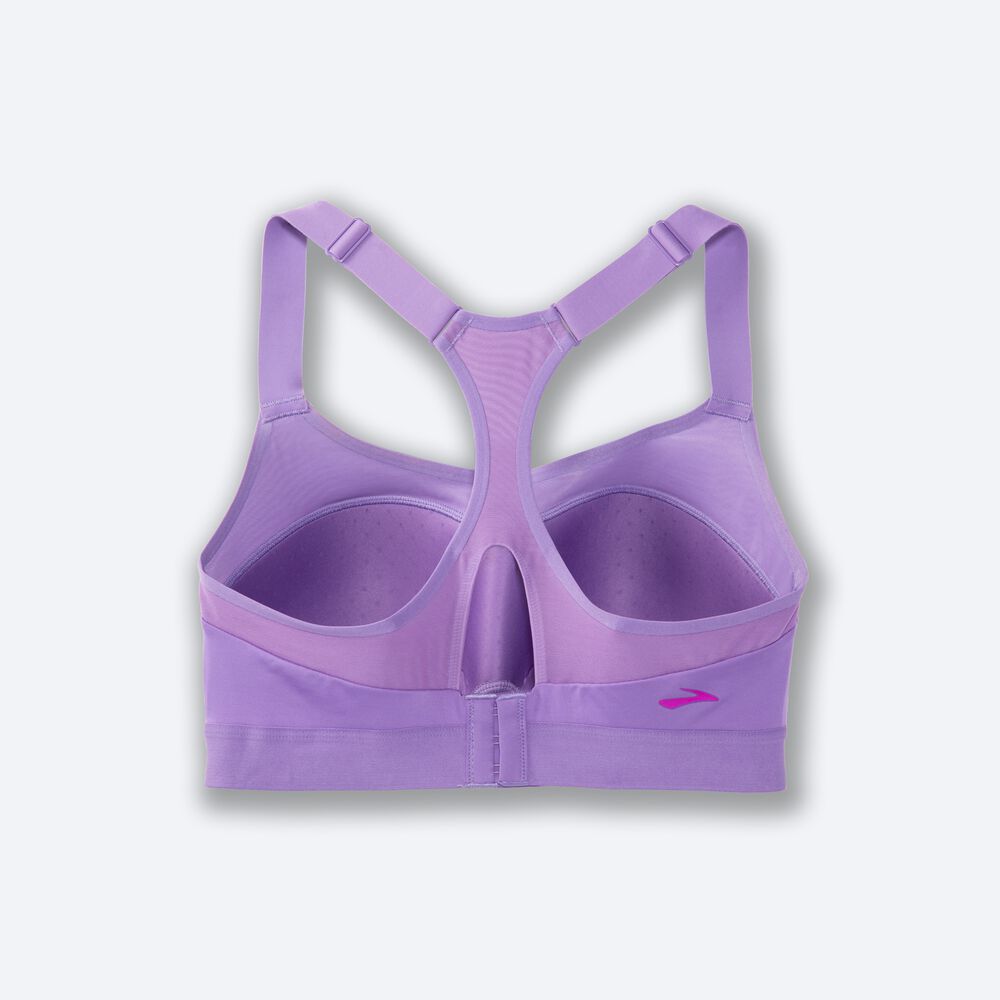 Women's Brooks Dare Racerback Run Bra Sports Bras Purple | USA09218