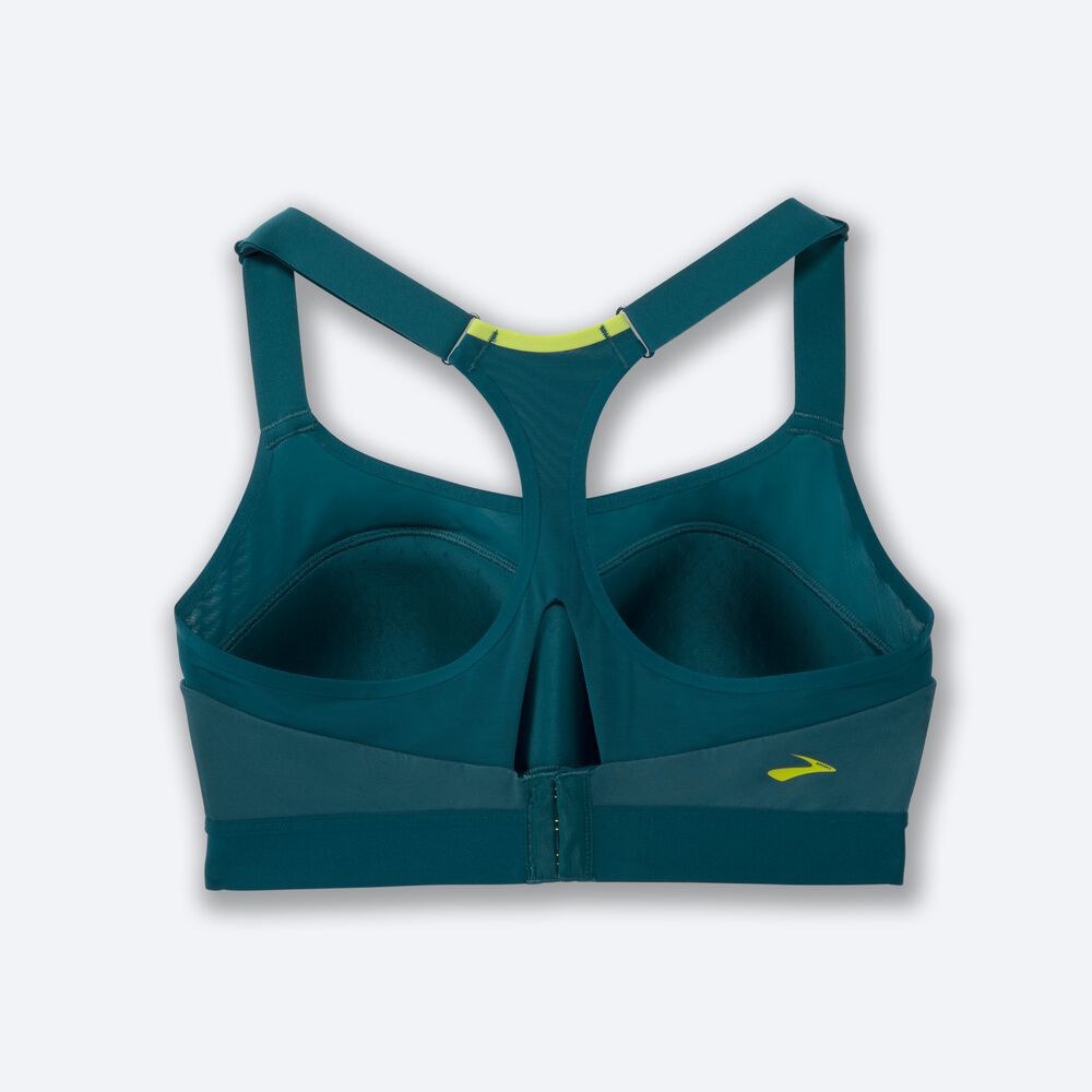 Women's Brooks Dare Racerback Run Bra Sports Bras Deep/Light Green | USA35620