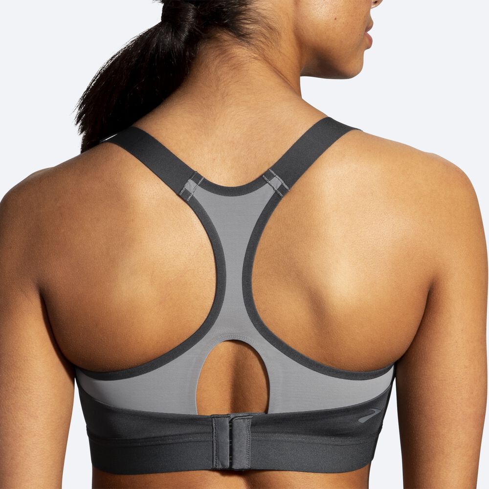 Women's Brooks Dare Racerback Run Bra Sports Bras Grey | USA40598