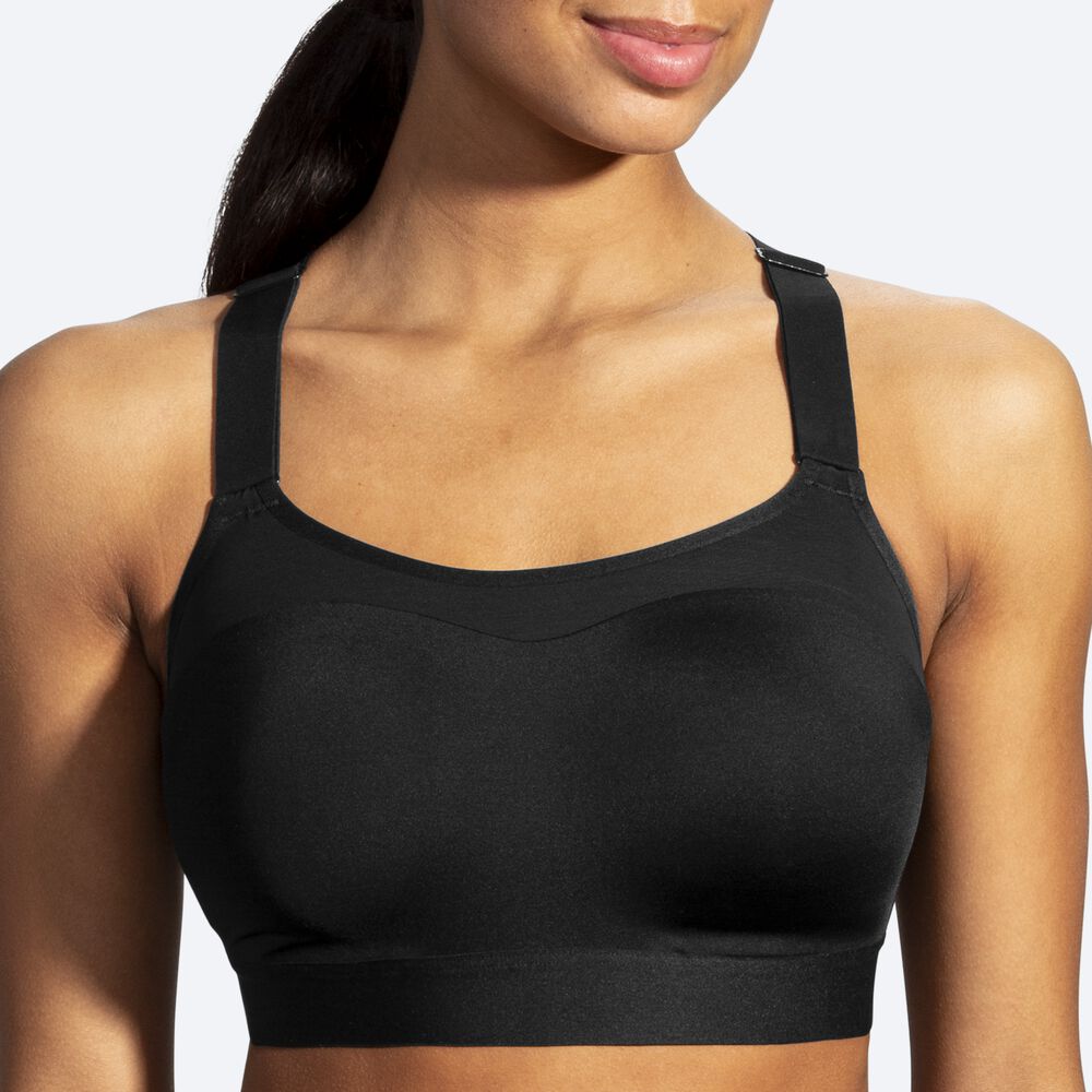 Women's Brooks Dare Racerback Run Bra Sports Bras Black | USA60739