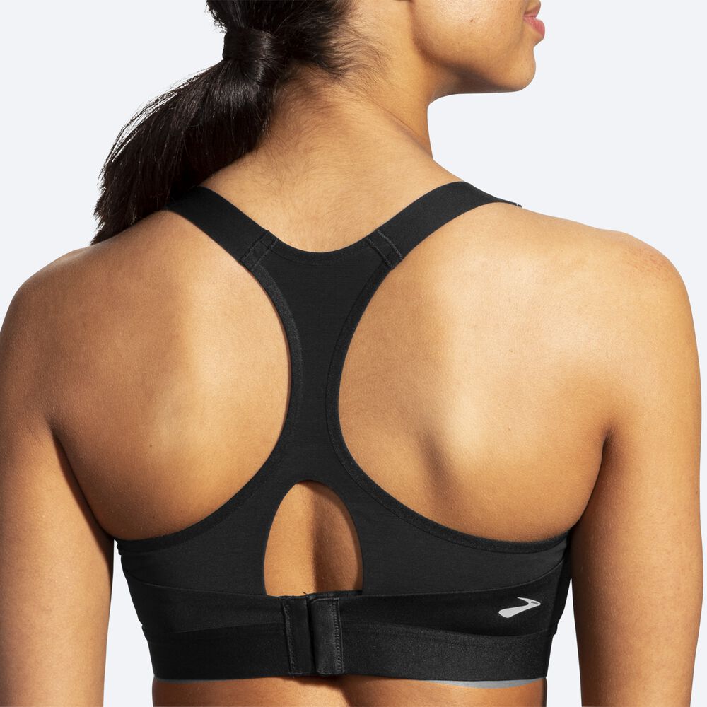 Women's Brooks Dare Racerback Run Bra Sports Bras Black | USA60739