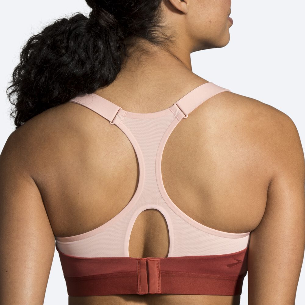 Women's Brooks Dare Racerback Run Bra Sports Bras Rose | USA65398