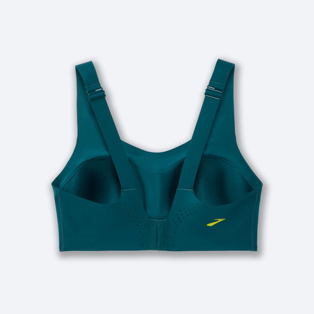 Women's Brooks Dare Scoopback Run Bra Sports Bras Deep/Light Green | USA49528