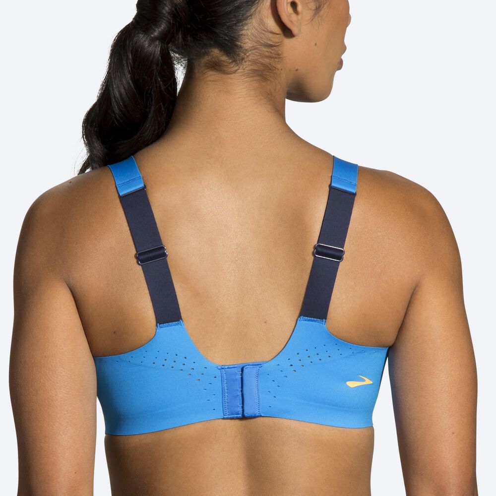 Women's Brooks Dare Scoopback Run Bra Sports Bras Blue/Navy | USA53810