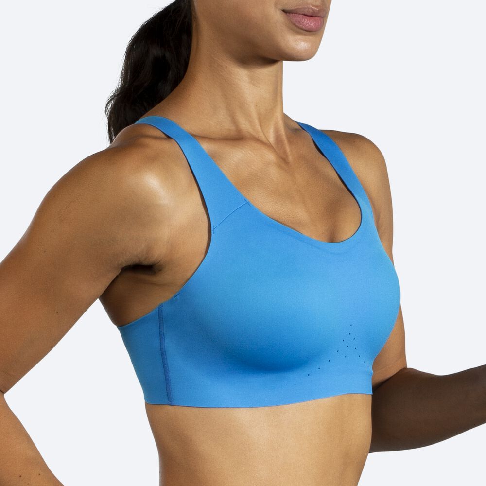 Women's Brooks Dare Scoopback Run Bra Sports Bras Blue/Navy | USA53810