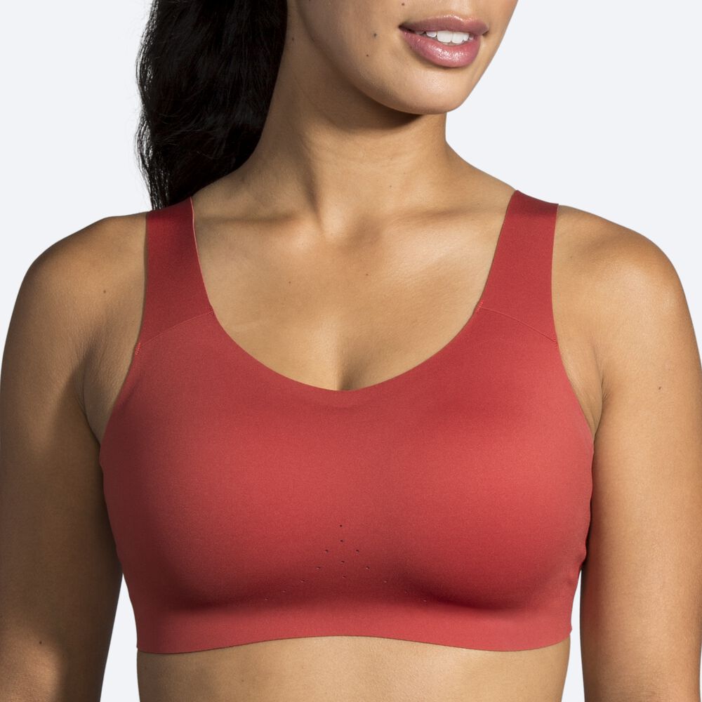 Women's Brooks Dare Scoopback Run Bra Sports Bras Rose | USA56180