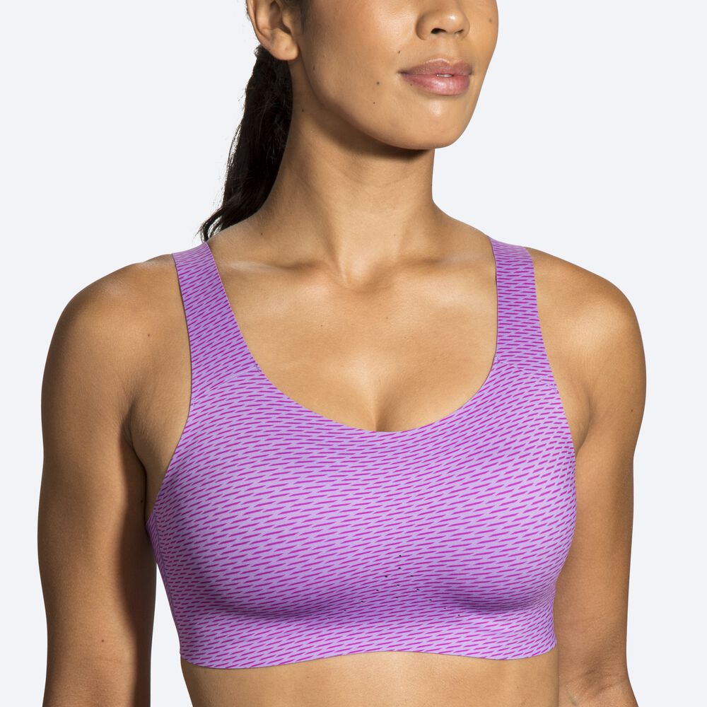 Women's Brooks Dare Scoopback Run Bra Sports Bras Purple | USA69820