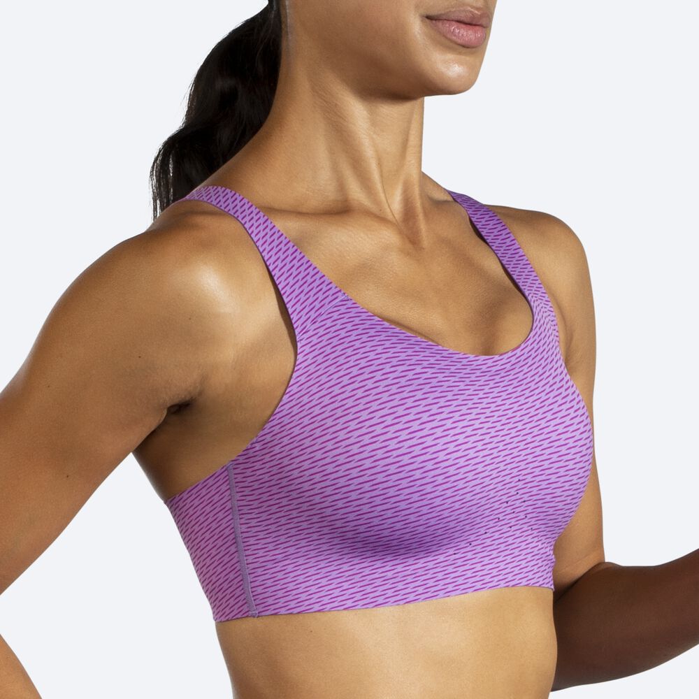 Women's Brooks Dare Scoopback Run Bra Sports Bras Purple | USA69820