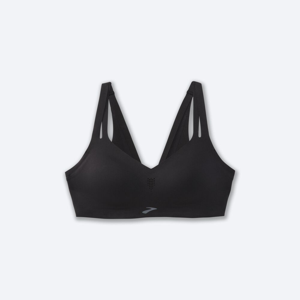 Women\'s Brooks Dare Strappy Run Bra Sports Bras Black | USA95246