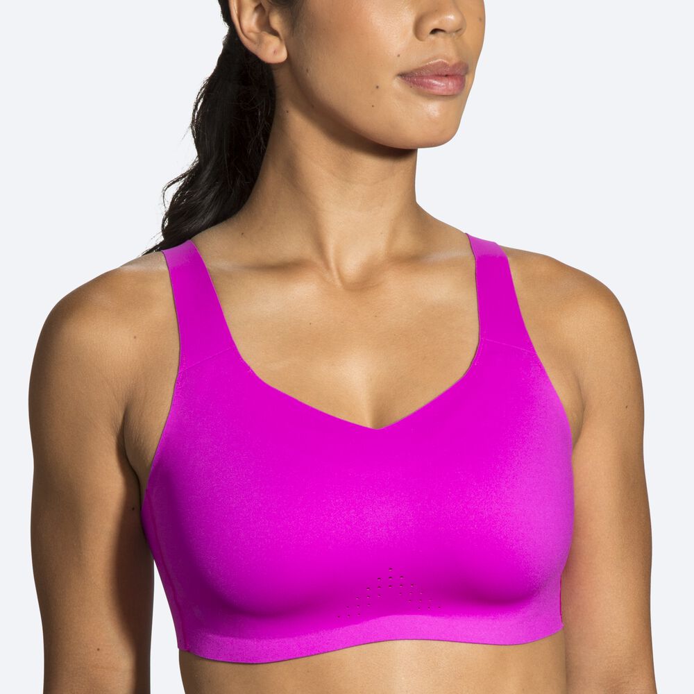 Women's Brooks Dare Underwire Run Bra Sports Bras Pink/Purple | USA92184