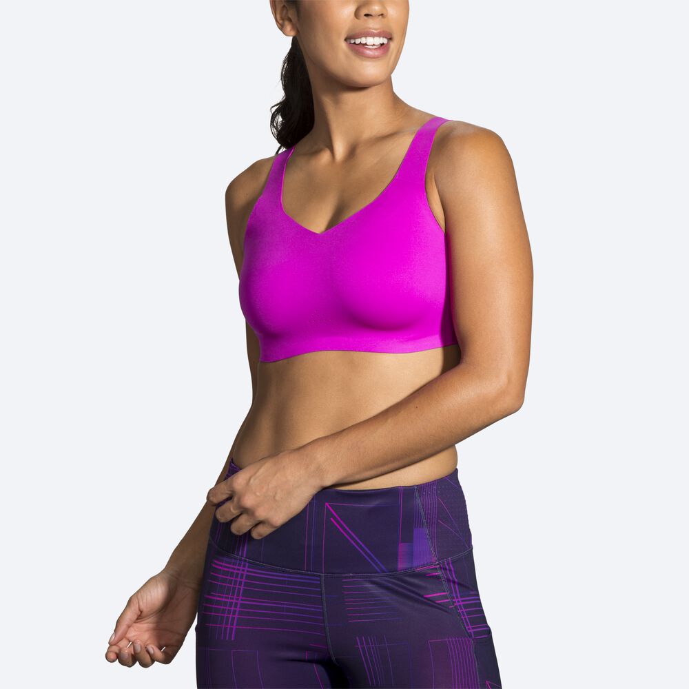 Women's Brooks Dare Underwire Run Bra Sports Bras Pink/Purple | USA92184