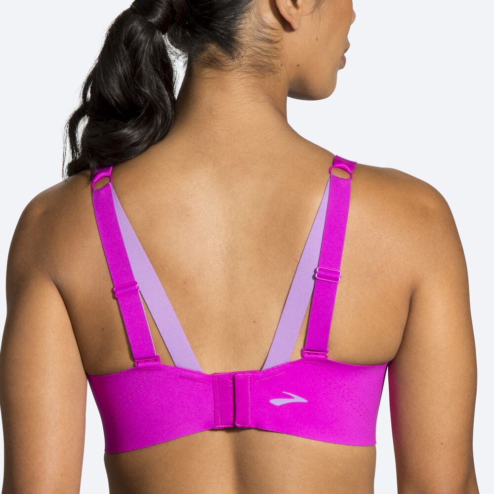 Women's Brooks Dare Underwire Run Bra Sports Bras Pink/Purple | USA92184