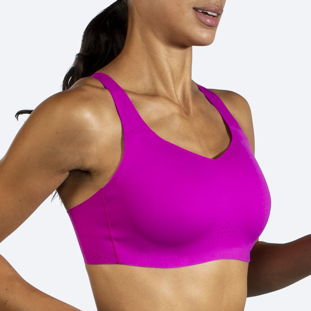 Women's Brooks Dare Underwire Run Bra Sports Bras Pink/Purple | USA92184