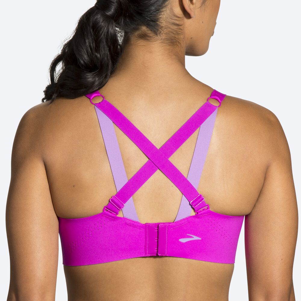 Women's Brooks Dare Underwire Run Bra Sports Bras Pink/Purple | USA92184