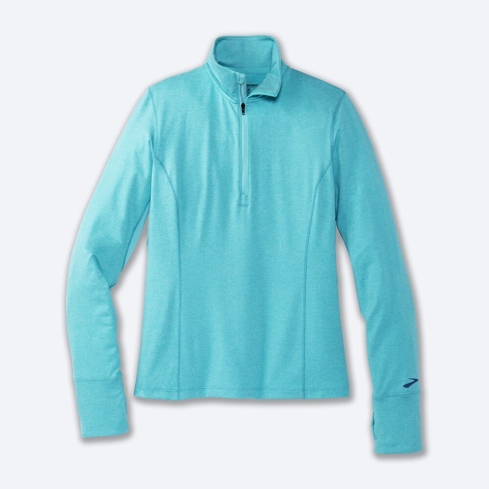 Women\'s Brooks Dash 1/2 Zip Jackets Turquoise | USA92716