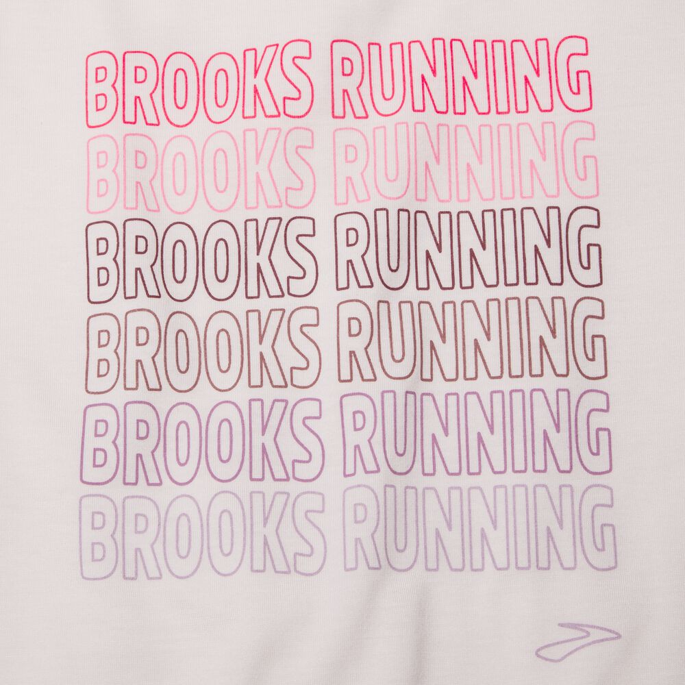 Women's Brooks Distance Graphic Short Sleeve T-Shirts Rose | USA14269