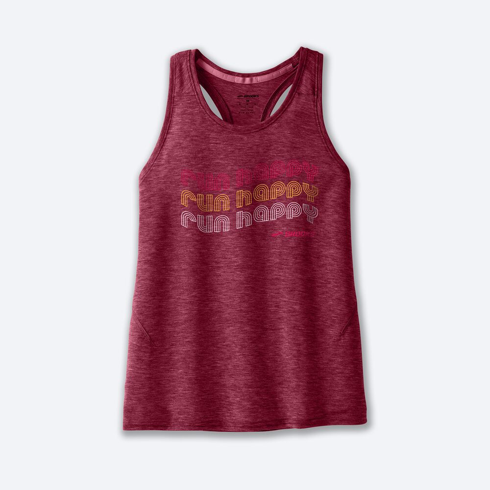 Women\'s Brooks Distance Tank 2.0 Tanks Red | USA30562