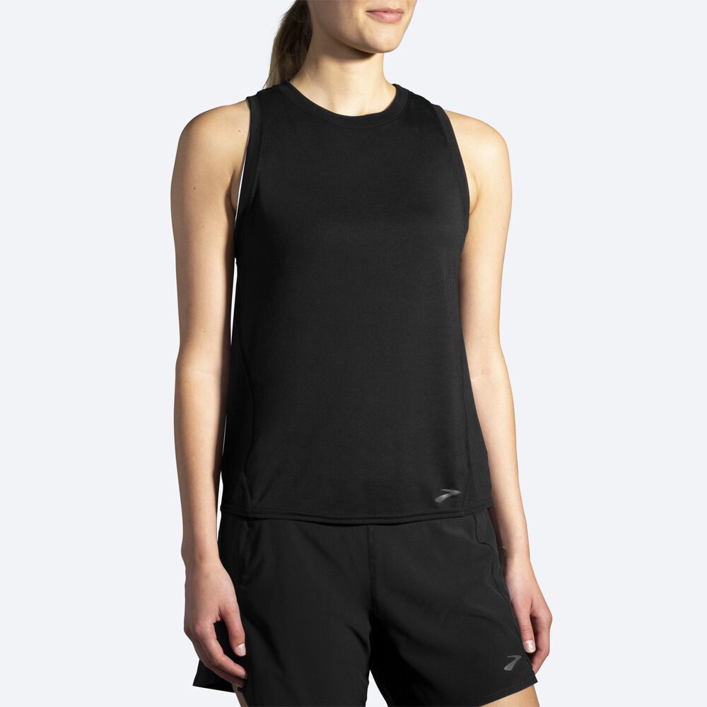 Women's Brooks Distance Tanks Black | USA36897