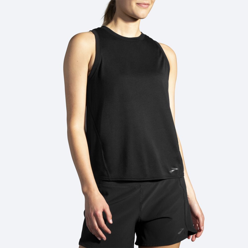 Women's Brooks Distance Tanks Black | USA36897