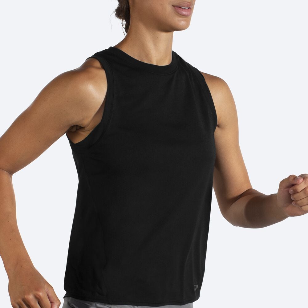 Women's Brooks Distance Tanks Black | USA36897