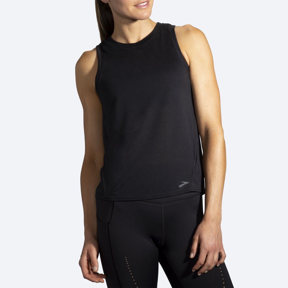 Women's Brooks Distance Tanks Black | USA91023