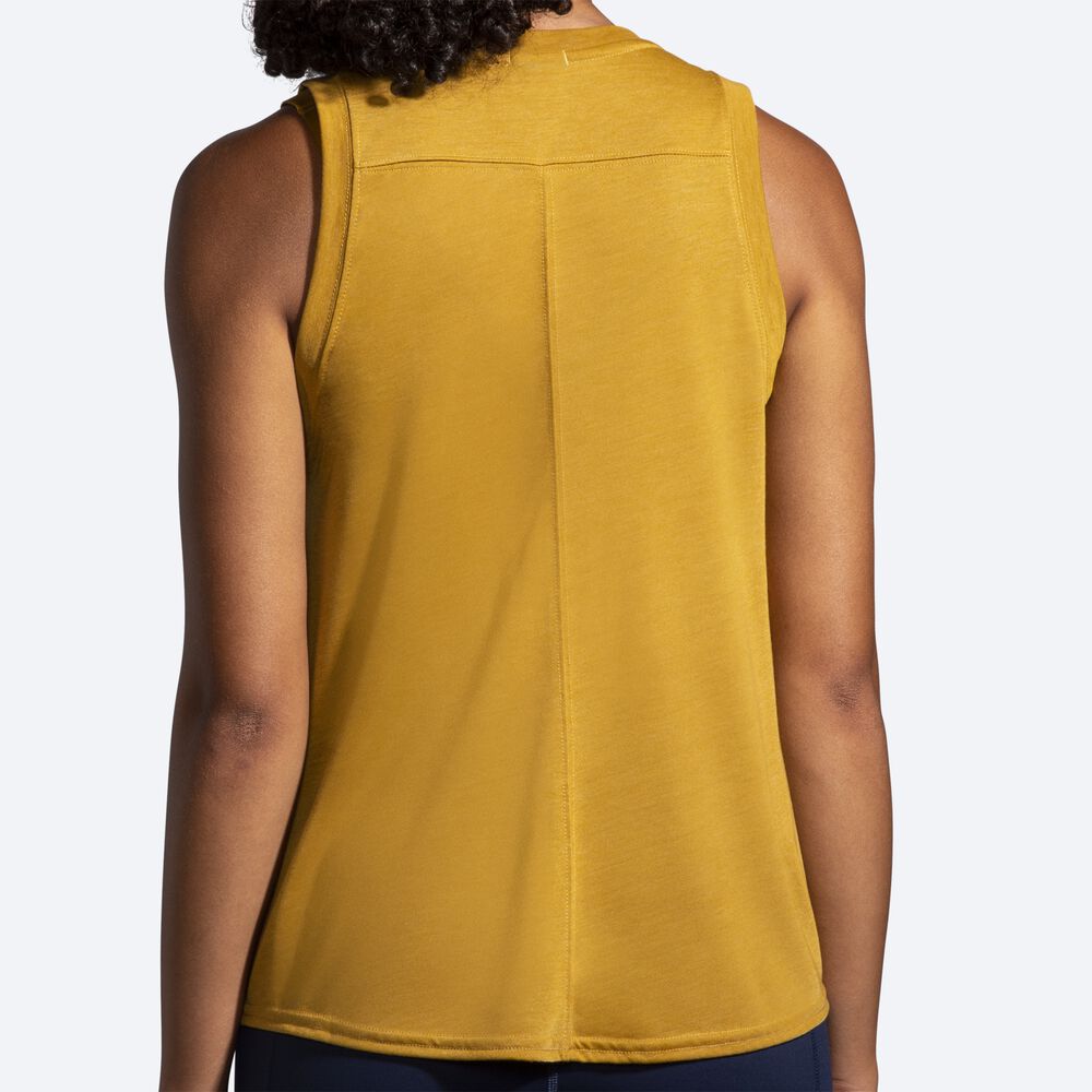 Women's Brooks Distance Tanks Olive | USA40256