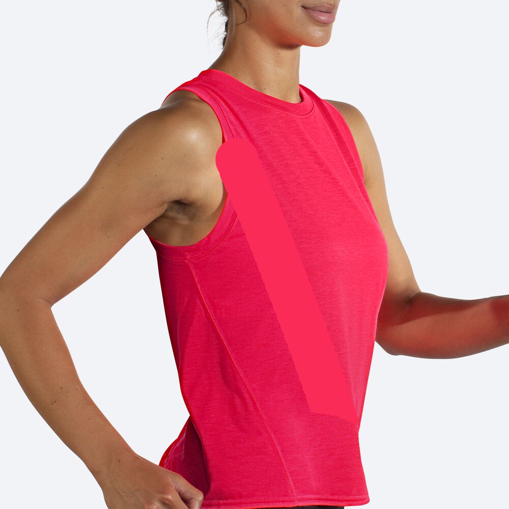 Women's Brooks Distance Tanks Pink | USA43216