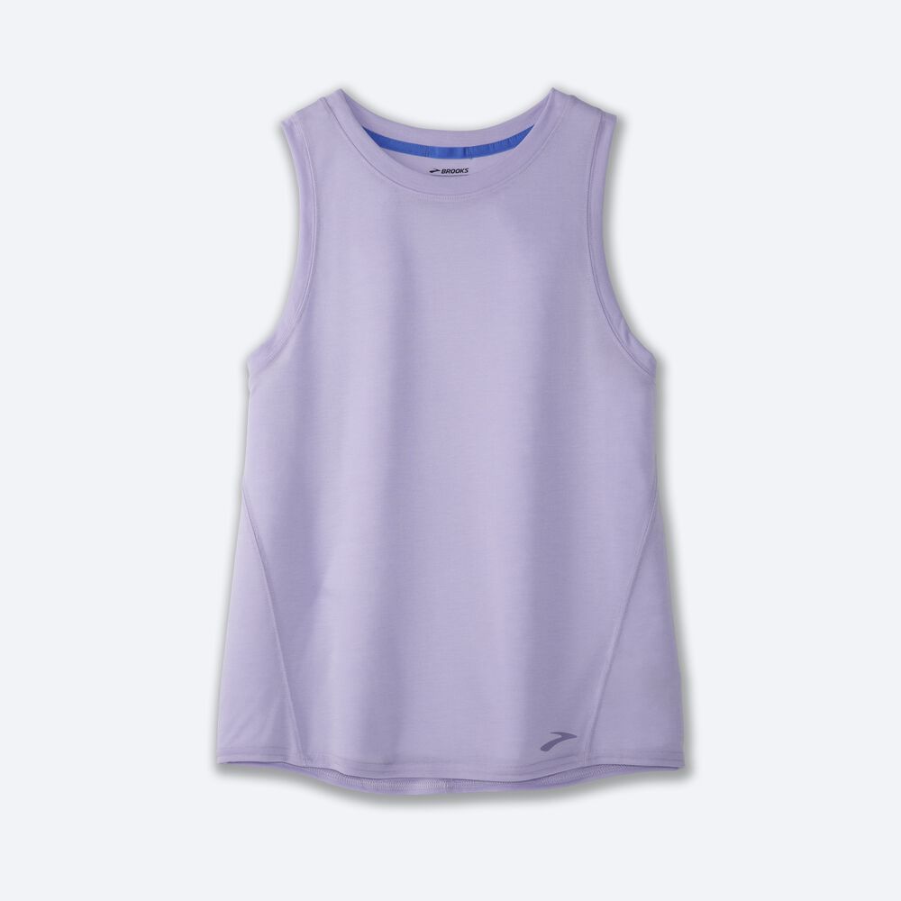 Women\'s Brooks Distance Tanks Purple Grey | USA39870